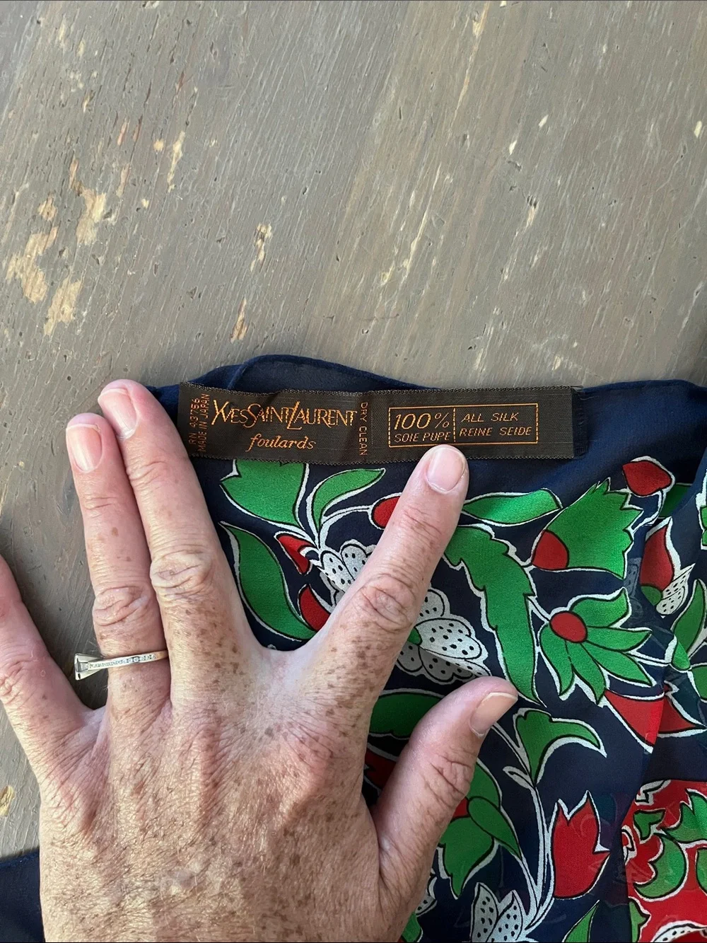 Yves Saint Laurent Vintage 100% Silk Scarf